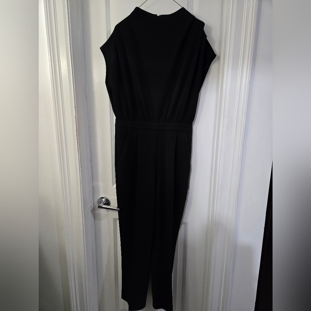 Express Black Drape Neck Jumpsuit
